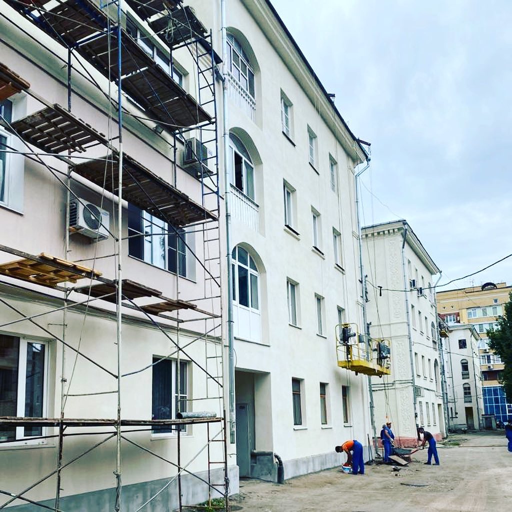 В Туле продолжается ремонт фасадов в рамках реализации краткосрочного плана 2021 года. 